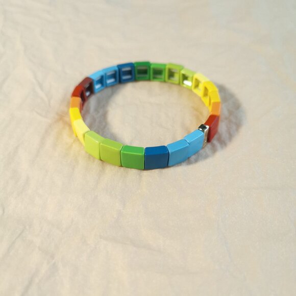 BRAND NEW Roxanne Assoulin Somewhere Over The Brite Side Bracelet Gold Colorful - Picture 2 of 3